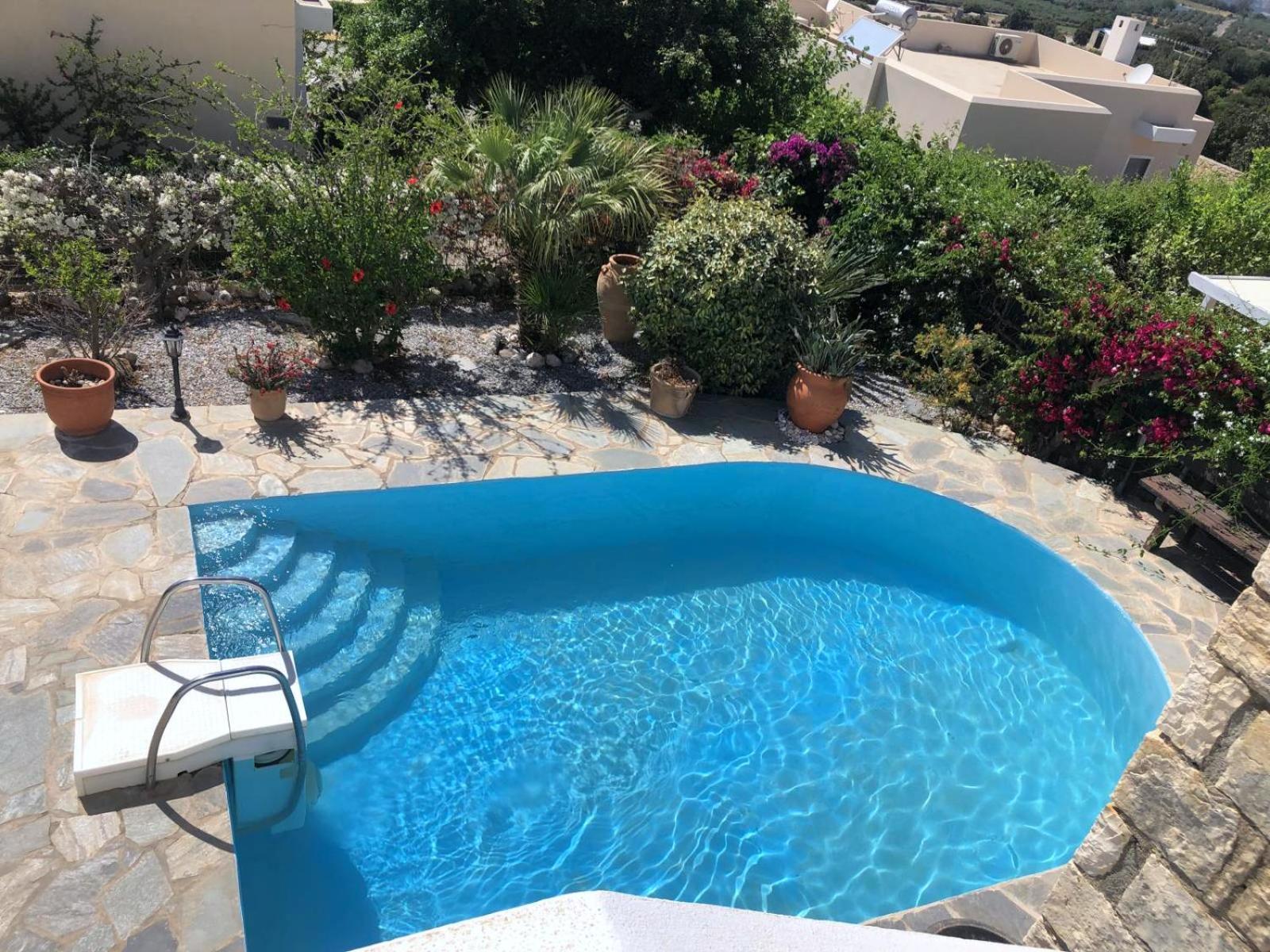 Gemuetliche Villa Mailin Priv. Pool Schoene Aussicht Skouloúfia Buitenkant foto