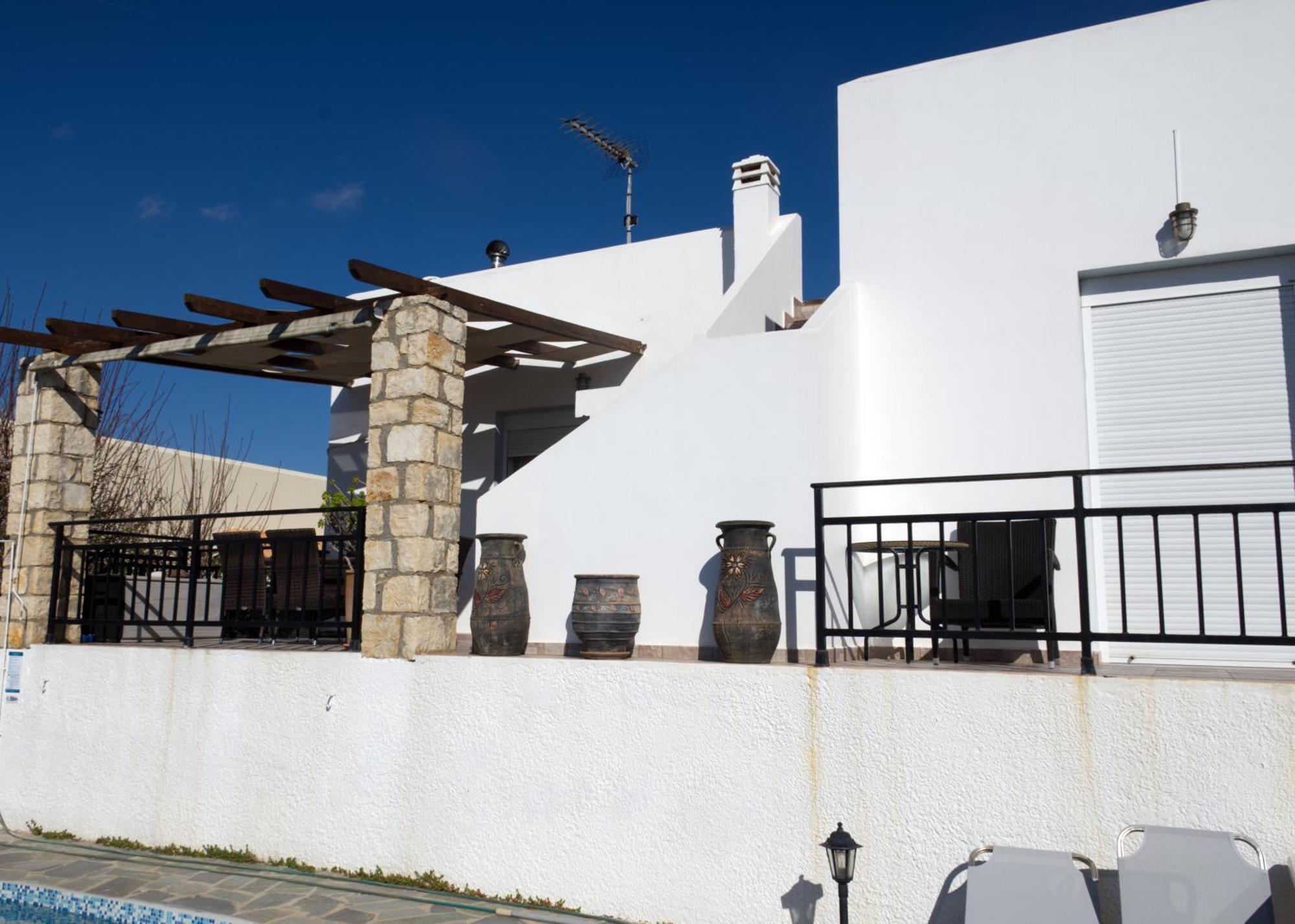 Gemuetliche Villa Mailin Priv. Pool Schoene Aussicht Skouloúfia Buitenkant foto