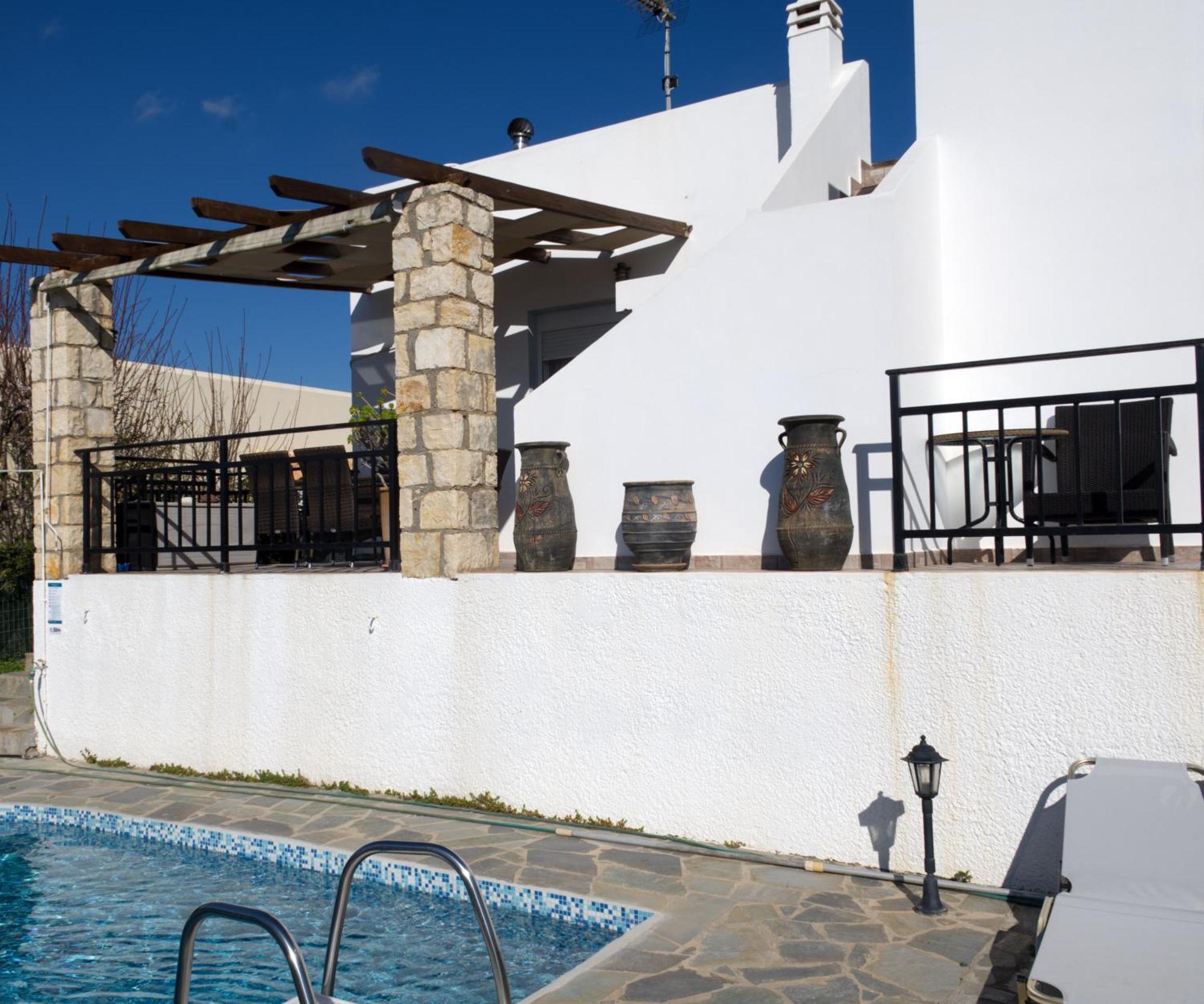 Gemuetliche Villa Mailin Priv. Pool Schoene Aussicht Skouloúfia Buitenkant foto